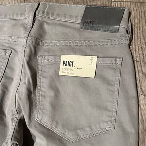 PAIGE Men's Federal Grey Slim Straight Jeans size 28